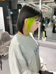【当日予約🆗】【大人気】インナーカラーor裾カラー+フルカラー#ホワイトカラー#ミルクティーカラー#ケアブリーチ