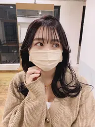 No1 韓国×小顔カット+カラー+韓国uyuトリートメント
