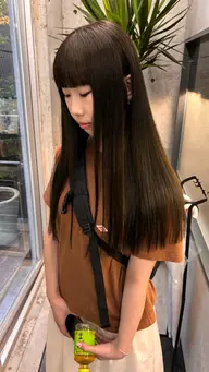 前髪/顔まわり縮毛矯正＋似合わせ透明感カラー🫧