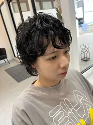 カット、パーマ、シャンプー、ブロー