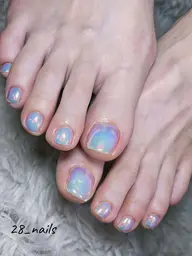 フット🎀ミラーorグラデーションネイル　オフ無し