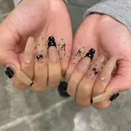 10本チップ長さ出し+デザイン