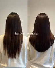 カット+ナチュラルストレートカラー+髪質改善ヘアエステ