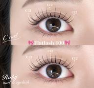 【期間限定モニター様価格🌼】フラットラッシュ100本✨コーティング＆オフ無料🫧