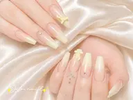 💓チップ長さだしベース+カラグラ🎀 2個パーツ込み🎀ソフトジェルオフ追加500🎀スカルプオフ追加1100円