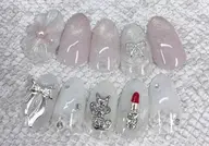 【オフなし】指先照射💅フェミニン定額デザイン【パラジェル/フィルイン可】フィルイン推奨/美フォルム
