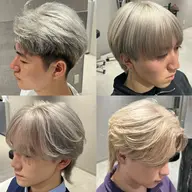【男性U24限定】🔥メンズカット➕ホワイトブリーチカラー➕補修トリートメント(2色以上カラー+¥2500〜)🔥