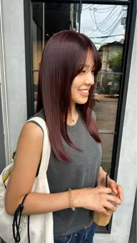【👱♀️ロング(鎖骨下)】✨艶カラー+シャンプー🫧