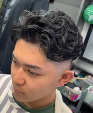 [バチバチバック💈]カット+パーマ(オールバック、宮城パーマ、スペインカール)