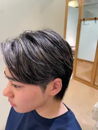 メンズカット+1ブリーチハイライト