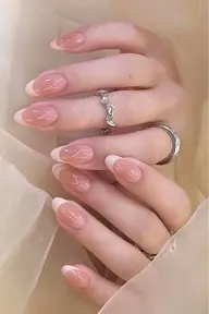 【Nova Chip アート】🎶チップ長さだし10本ベースフレンチネイル💗🉐