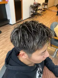 【メンズ限定✂️】メンズカット+メッシュキャップハイライト+カラー