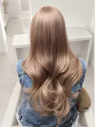 💫1番人気メニュー💫【🧡ベージュカラー🧡】ブリーチダブルカラー💫+トリートメント🫧