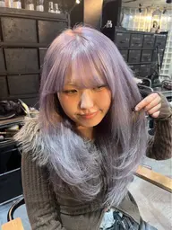 🐣ブリーチリタッチ➕艶カラー
