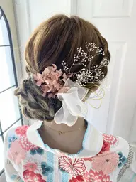 ヘアセットにアクセサリー付き☆(ミニモ限定価格)
