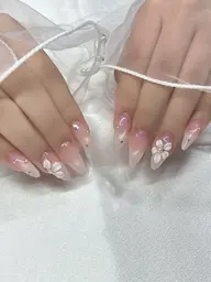 オフなし10本長さだしシンプルアート🤍