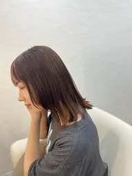 うねり、広がりに🪼薬剤負担軽減🪼酸性ストレート+トリートメント
