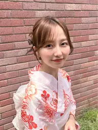 🎐平日浴衣着付け+ヘアセット+フルメイク🎐