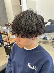 cut+波巻きパーマ