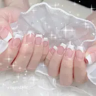 【オフなし】フレンチネイル🎀🫧 爪に優しい削らないジェルを使用🌟