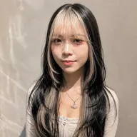 🪼ワンポイントが可愛い🪼インナーカラー+カット+トリートメント#韓国#ハイトーン
