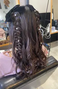 【ハーフアップヘアセット】