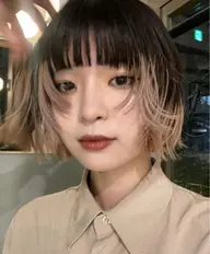 ポイントブリーチ+カラー