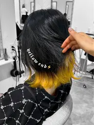 《⚡️ちょこっとデザイン⚡️》ポイントケアブリーチ + 髪質改善オンカラー + Aujua 5stepトリートメント