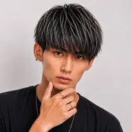 ⚜️メンズ限定⚜️【カット&ハイライトカラー&内部補修トリートメント】マッシュ/センターパート/ハイライト/メッシュ