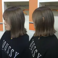 カット+ワンカラー(肩下+1000円 胸下+2000円)【柔らかhair/ナチュラルレイヤーカット/透明感】