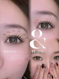 🩶 ＆healthy 🩶  140本 🪹 エクステ×パーマで白目にかからないマツエク 🩰  束感コーティング ♥