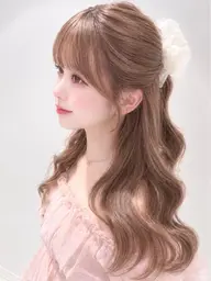 【💓お出かけ前に💓】プレミアムケアカラー＋ちょこっとヘアアレンジ🪄（ロング料金なし）🎀