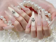 チップ長さだしシンプル持ち込みデザイン💕💕💕【マグネット、フラッシュ!ラメグラデーションできます】