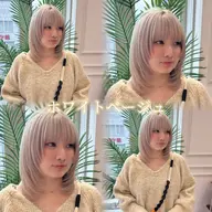 【ハイトーンカラー🐰💫】レディースカット+ブリーチ+カラー🎀