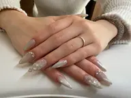 ハンドジェル長さ出し＋持ち込みデザイン(パーツ付け放題)