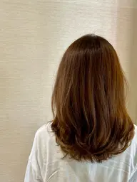 朝の時短◎根元は縮毛♪毛先はカール髪質改善 ストカール+カット+炭酸