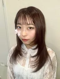 【春にぴったり暖色カラー🌷】透明感カラー+ケアトリートメント
