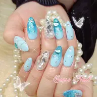 【ハンド】🦀️🦀️チップ長さだし+持ち込みデザイン(デザイン、パーツ6本まで)11980🩷💗
