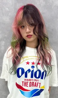 【デザインカラー🎨】ブリーチ1回➕デザインカラー➕補修トリートメント✨️¥18,000→¥11,900~