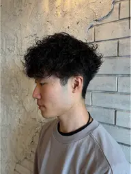 メンズカット＋波巻きパーマorツイストスパイラルパーマ