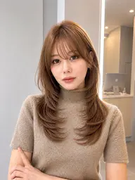 🤍1日1名様限定‼️🤍韓国風レイヤーカット&艶トリートメント&巻き髪(当日予約可)4,400