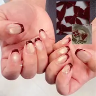 オフなしクリアベースフレンチネイル