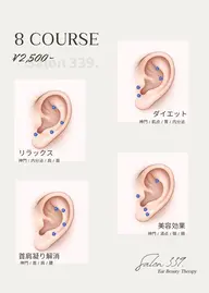💙耳ツボジュエリー8コ(耳介撮影、口コミ)💎