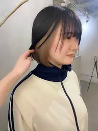 似合わせカット+ベースカラー+インナーカラー後ろえり足までOK💓色も選べちゃう大人気メニュー