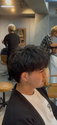メンズカット+パーマモデル