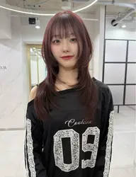 【韓国ヘア】ハッシュカット+透明感カラー+トリートメント
