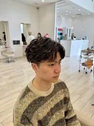 カット+フェザーパーマ+トリートメント