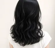 黒髪ヘアカラー🌈［ミディアム］