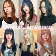 【ケアブリーチ1回+カラー+ダメージケアトリートメント🎀💘】新規様ロング料金なし🫧