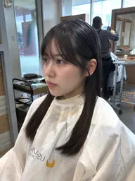 前髪カット+流れる顔周りカット
